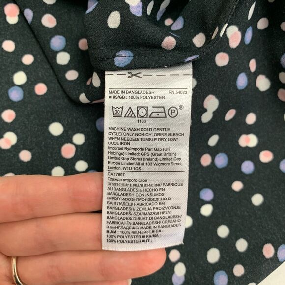 Banana Republic Dillon Classic Fit Shirt Womens XS Extra Small Dot Print Button - Picture 7 of 11